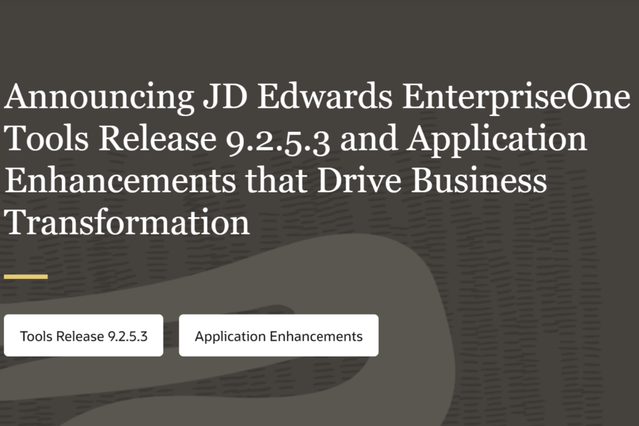 JD Edwards Announce Release 9.2.5.3
